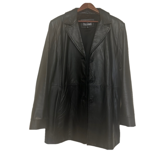 Vintage JL Colebrook real Leather Jacket Size L Black vintage